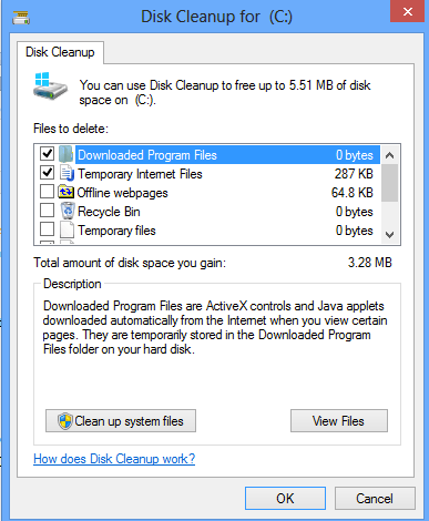 Windows 8磁盘清理