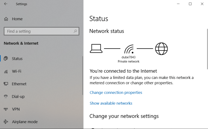 您的互联网连接