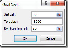 Excel Goal Seek Variables