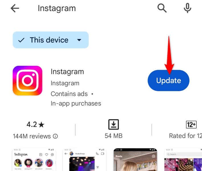 在您的 iPhone 或 Android 手机图像上安装待处理的 Instagram 更新