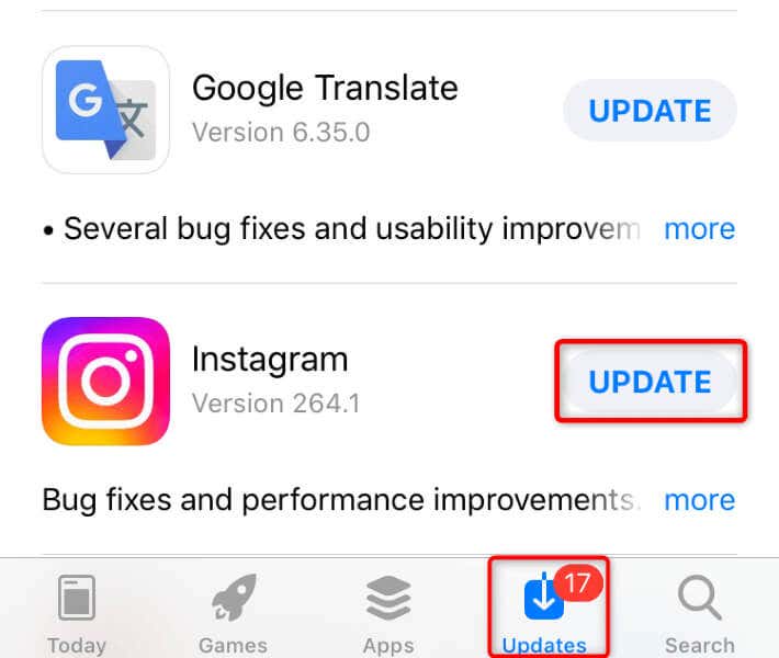 更新 Android 或 Apple iPhone (iOS) 上的 Instagram 应用程序 图片 2