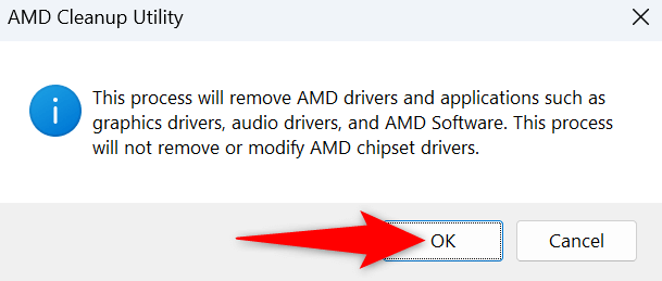 运行 AMD 清理实用程序