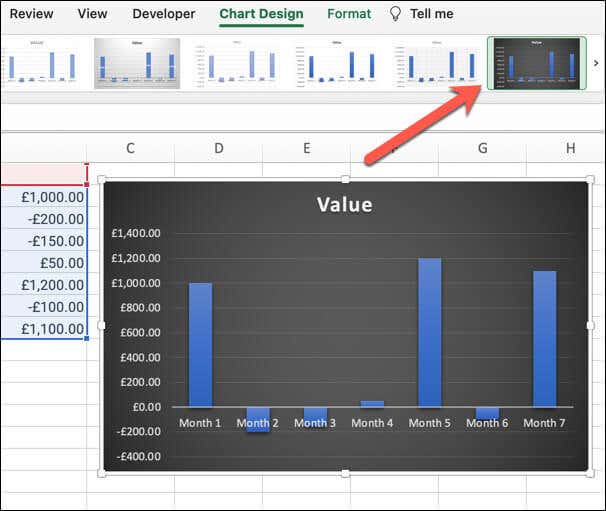 如何在 Microsoft Excel 中创建瀑布图 图片 7